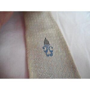 Vintage Sears Estate Grey Blue embroidered Tie necktie by Pilgrim